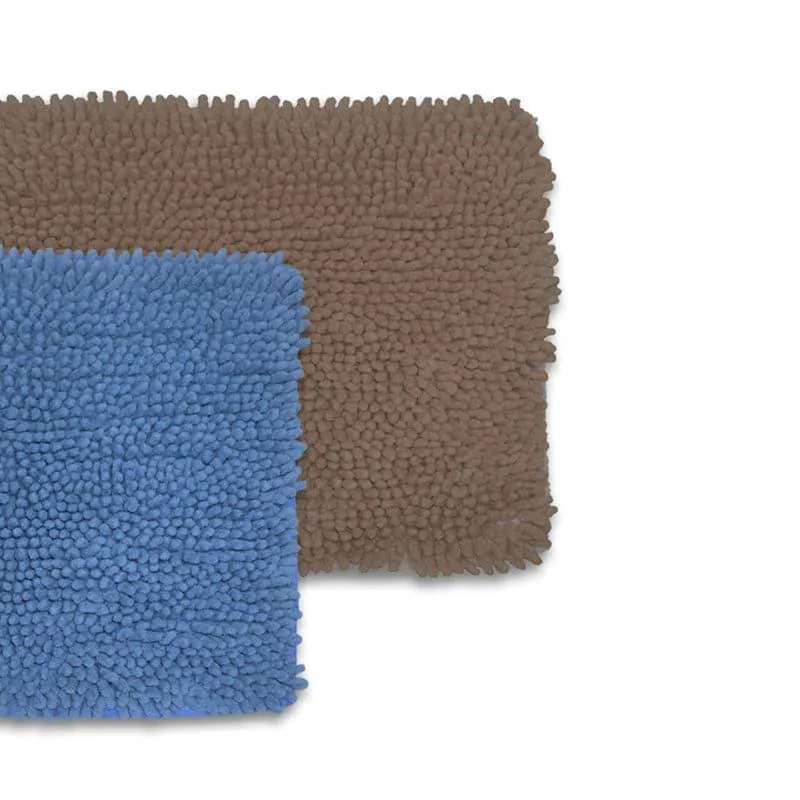 Zora Anti Slip Bathmat (Blue & Brown) - Set Of Two media 3