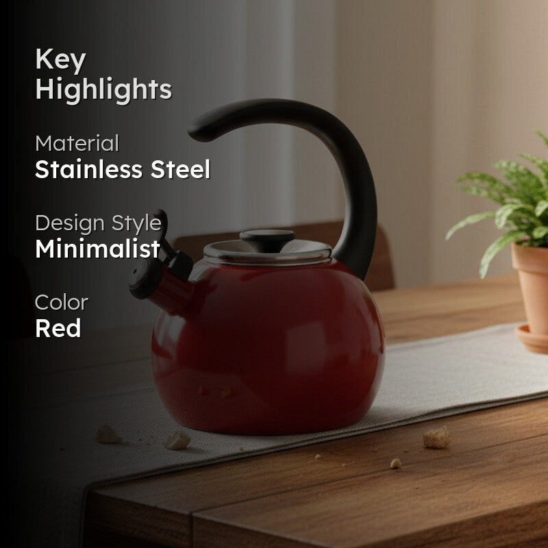 Circulon Stainless Steel Tea Pot (Red) - 1900 ML media 2