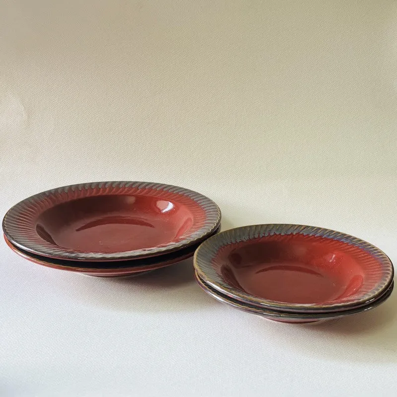Ceramic Pasta Plate (Red) - Four Piece Set media 6