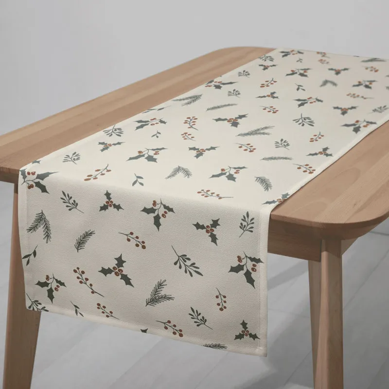 Holly Whispers Cotton Canvas Table Runner media 3