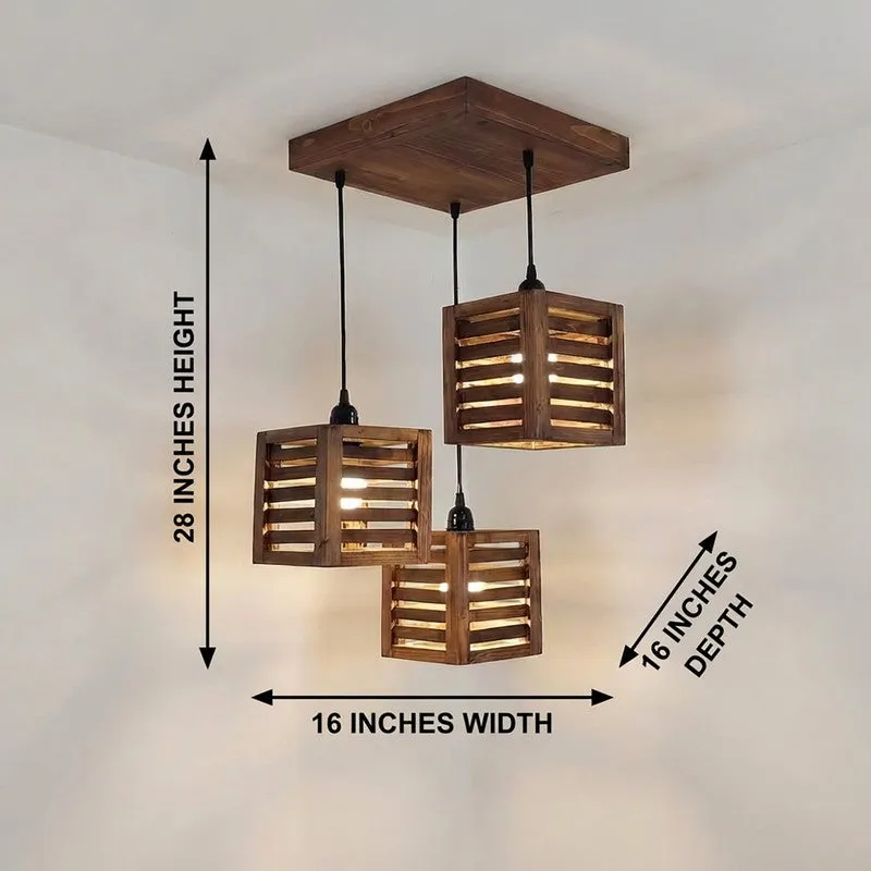 Ankaa Cluster Wooden Ceiling Lamp media 9