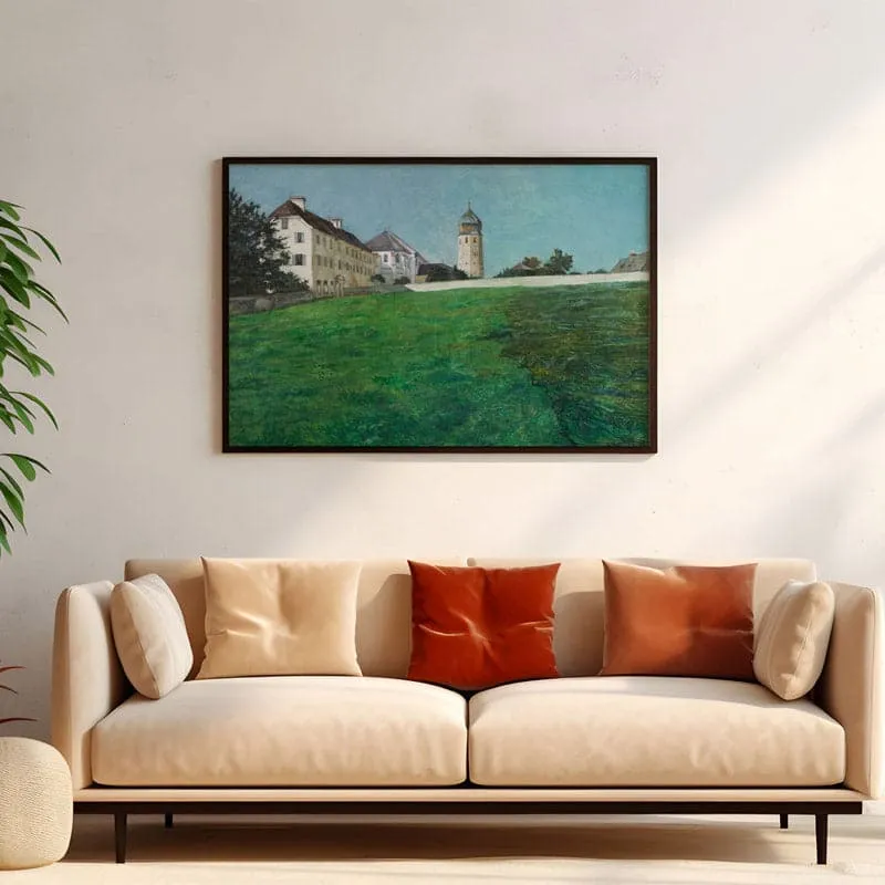 A View of Frauenchiemsee Canvas Wall Painting - Black Frame media 4