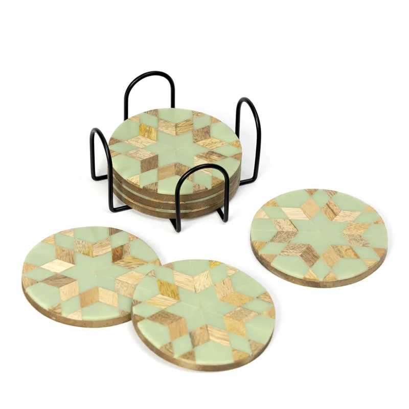 Blue Star Coaster With Stand - Seven Piece Set media 3