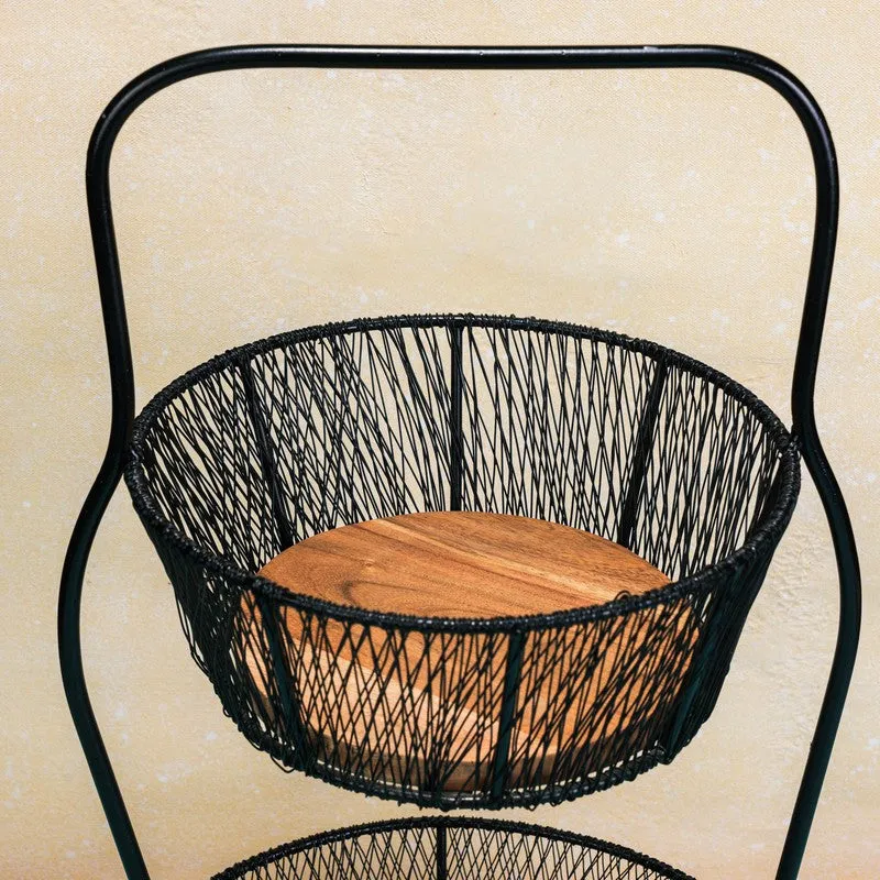 OrchardRise Metal Two-Tier Fruit Basket media 7