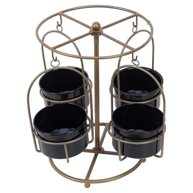 Merry Go Round Planter - Black - 4