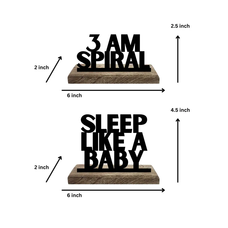 3 AM Spiral Typography Showpiece - Set Of Two media 5