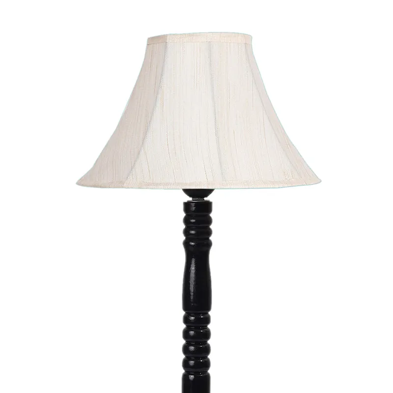 Coral Cove Table Lamp With Wooden Base - White,Black media 6