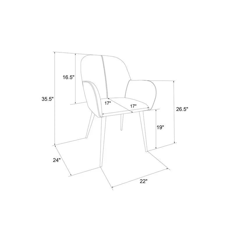Fernix Metal Accent Chair - Grey media 8