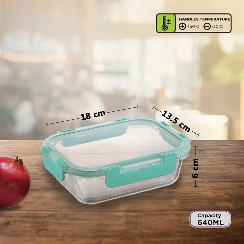 Crusade Rectangle Glass Container - 640 ML media 7