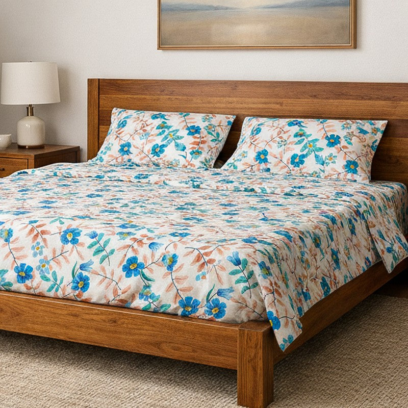 Wonderfully Floral Microfiber Bedsheet - 140 GSM media 3