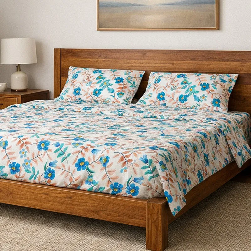 Wonderfully Floral Microfiber Bedsheet - 140 GSM media 3