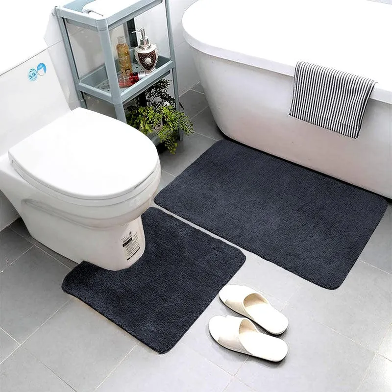 BathEase Anti Skid Bath Mats (Dark Grey) - Set of Two media 4