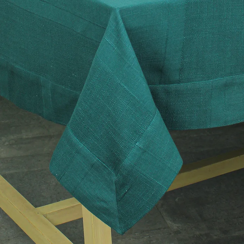Chevron Grace Cotton Table Cover - Green media 3