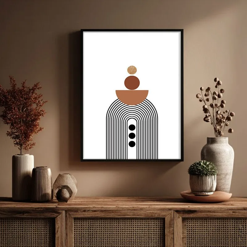 Earthen Rise Canvas Wall Painting With Black Frame media 6