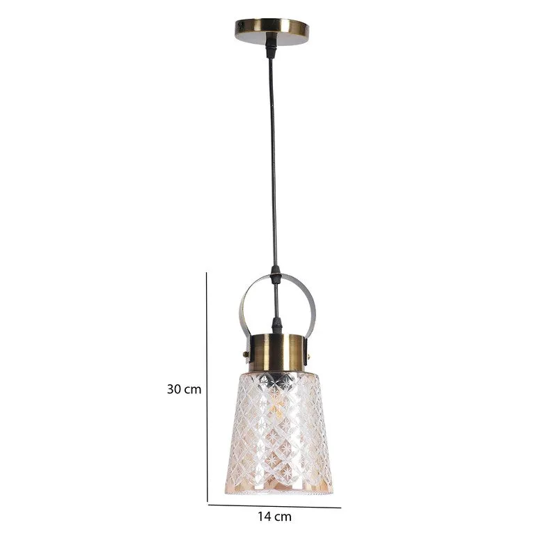 Elysian Glow Glass Ceiling Lamp media 8