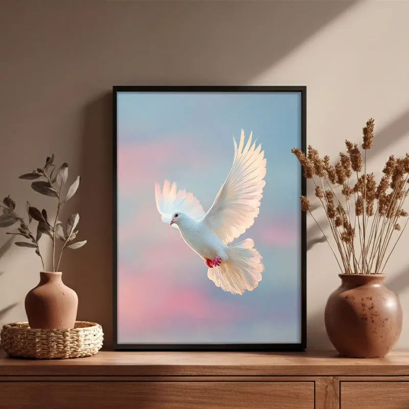 Soaring Stillness Archival Paper Wall Painting With Black Frame media 4