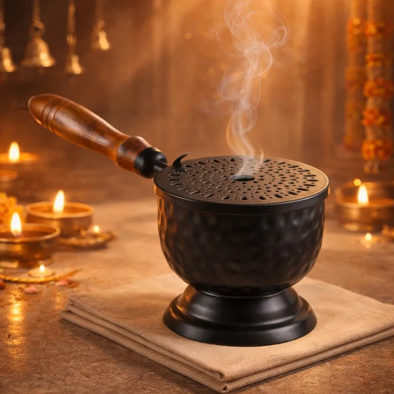 Dhyan Deep Incense Holder - Black media 6