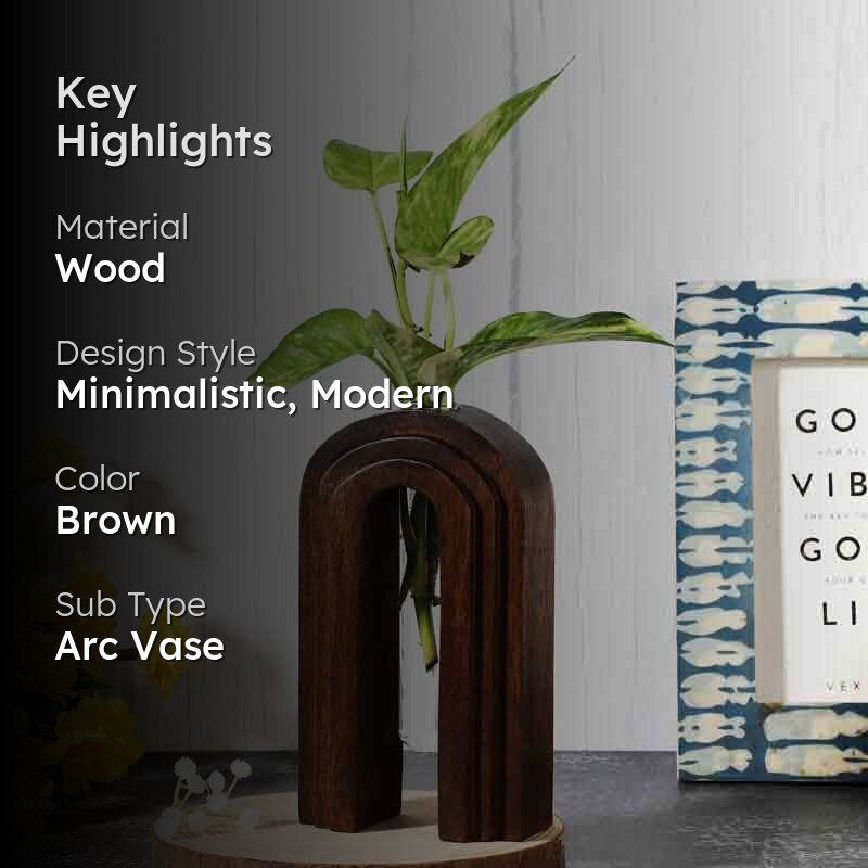 Inverted U Testube Planter - Dark Brown media 2