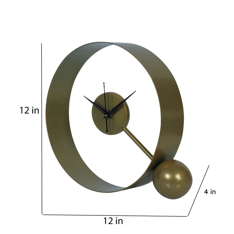 MonoTime Analog Table Clock - Gold media 9