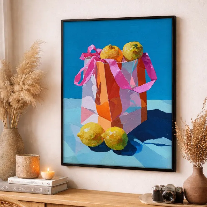 Citrus Canvas Canvas Wall Painting - Black Frame media 3