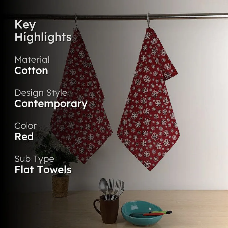 Linen Work Cotton Kitchen Towel - Set Of Two media 2