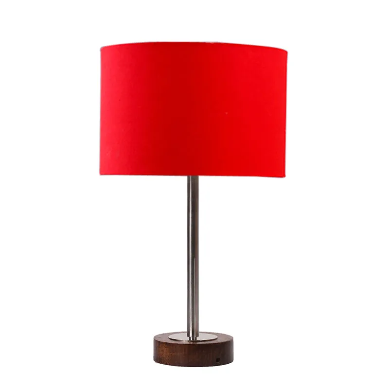 Cotin I Rodin Wooden Table Lamp - Red,Silver,Brown media 4