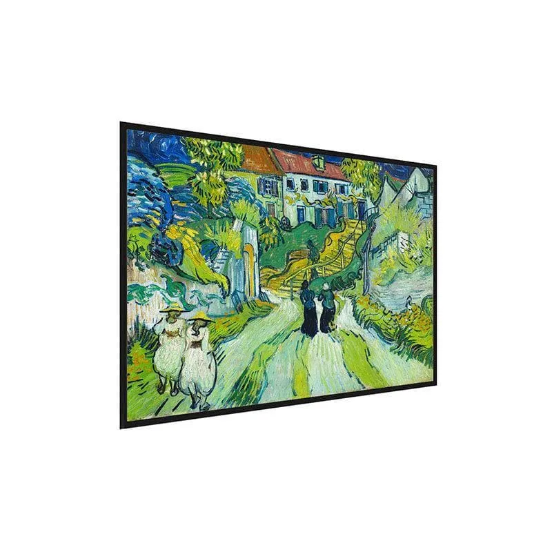 Stairway Canvas Painting - Black Frame media 3