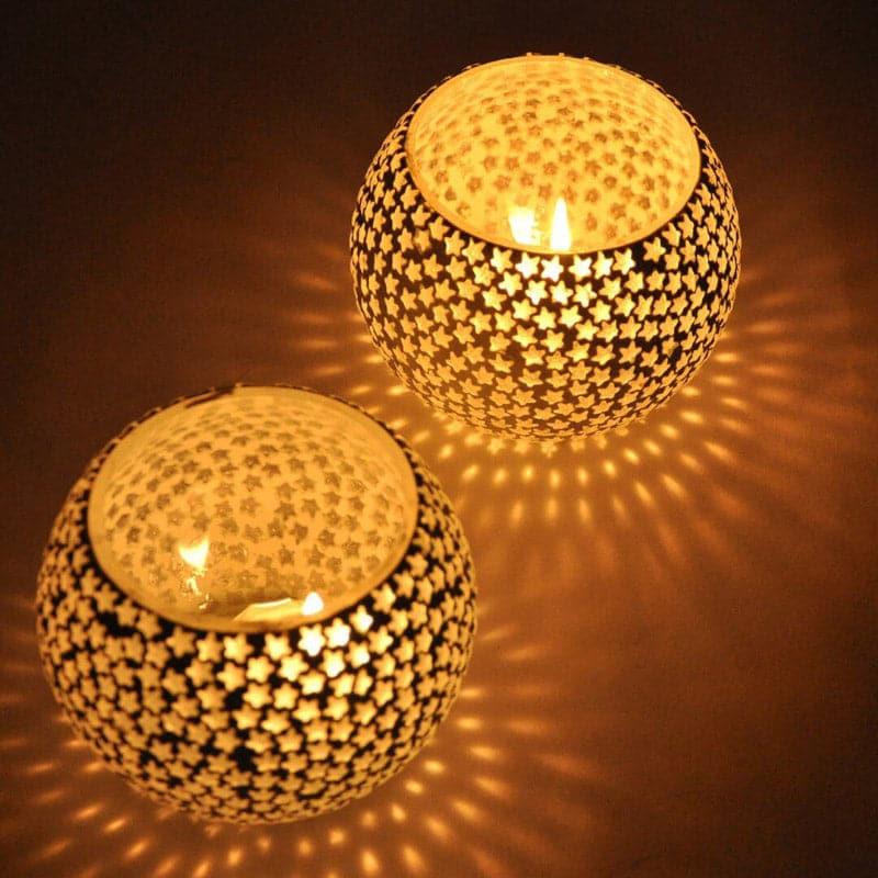 Starry Muse Tealight Candle Holder - Set Of Two