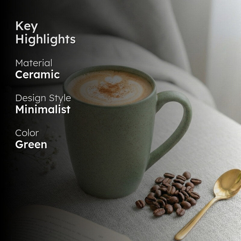 Sip & Style Ceramic Coffee Mug (Green) - 300 mL media 2