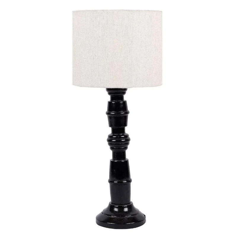 Urbane Baxter Fabric Table Lamp - White,Black media 5