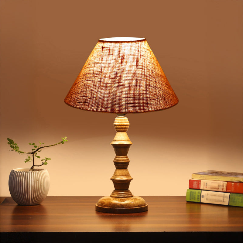 Sienna II Timber Wooden Table Lamp - Brown