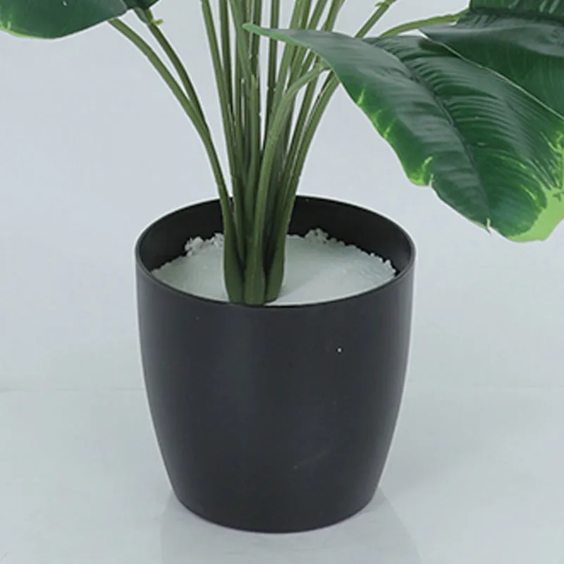 Viridia Artificial Banana Plant With Black Plastic Pot - 2.5 Feet media 4