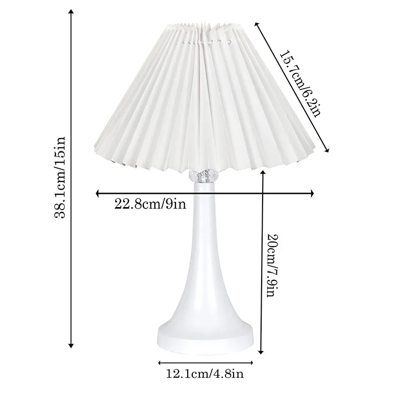 Aneiro French Pleat Metal Table Lamp - White media 5