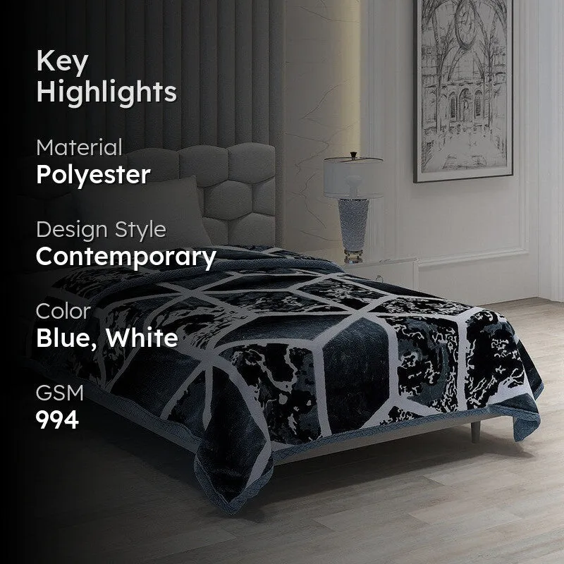 Monte Carlo Midnight Mosaic Blanket - 994 GSM media 2