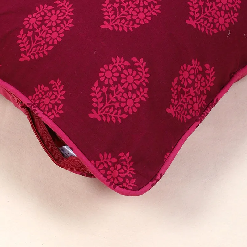 Swayam Asteri Printed Cotton Cushion Cover - Set of Two - 5