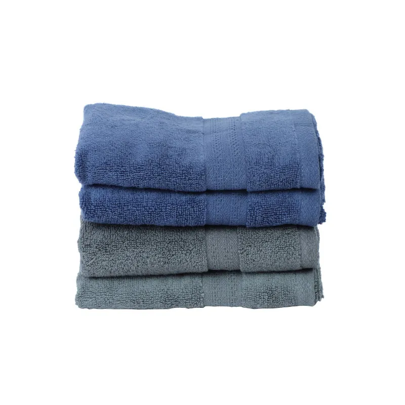 Miorah Hand Towel (Grey & Blue) - Set Of Four media 4