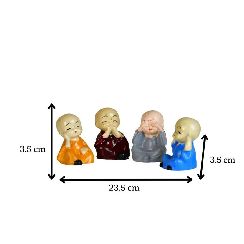 Little Laughing Buddha Showpiece - Multicolor media 8