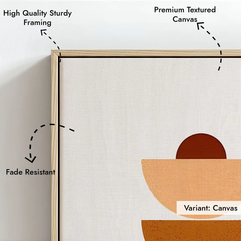 Stacked Serenity Canvas Wall Painting With Brown Frame media 7