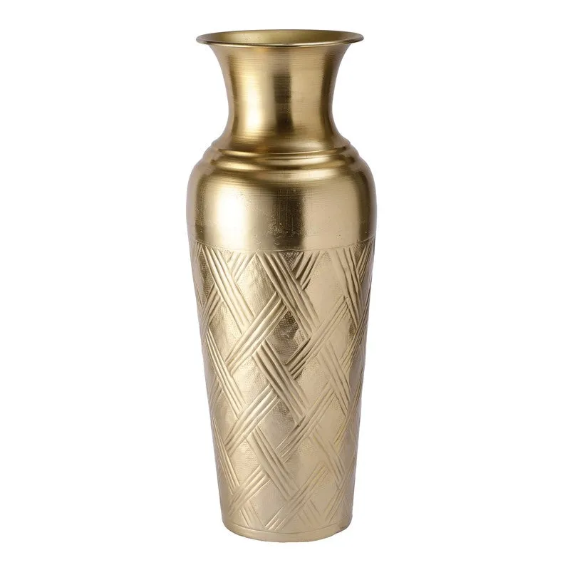 Ornique Iron Floor Vase - Gold media 3