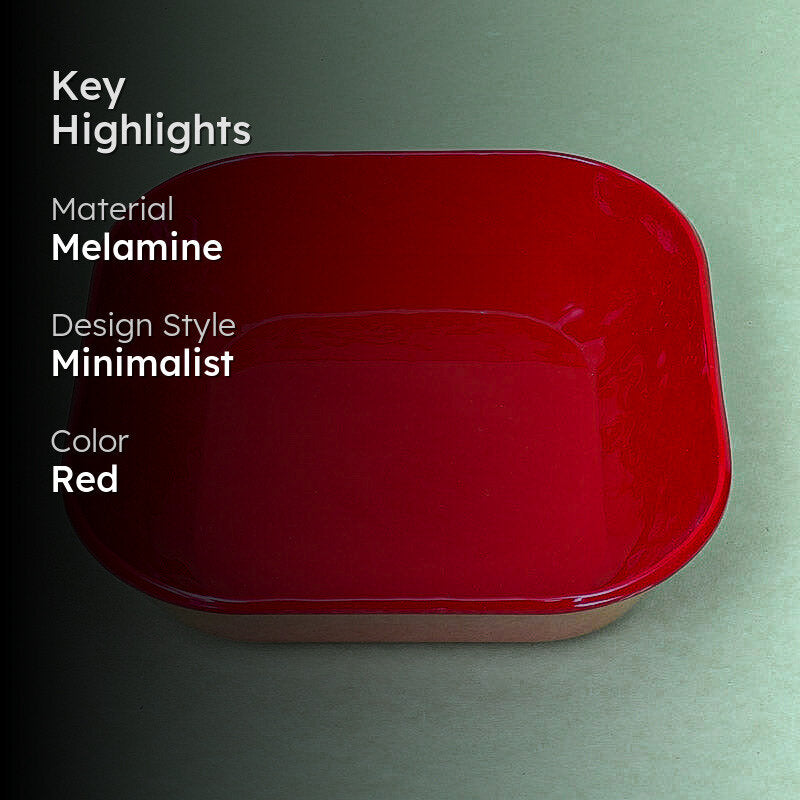Alga Serving Bowl (Red) - 1300 ML media 2