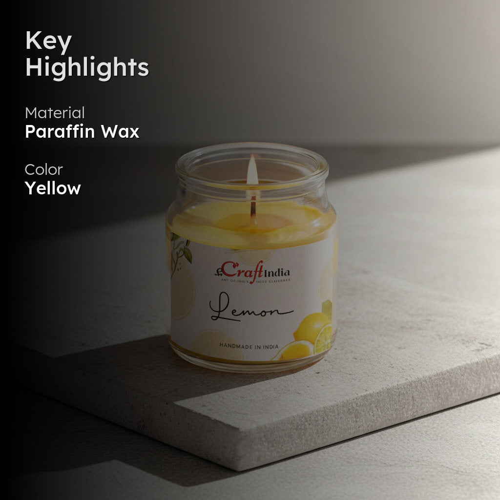 Nithya Lemon Scented Jar Candle media 2