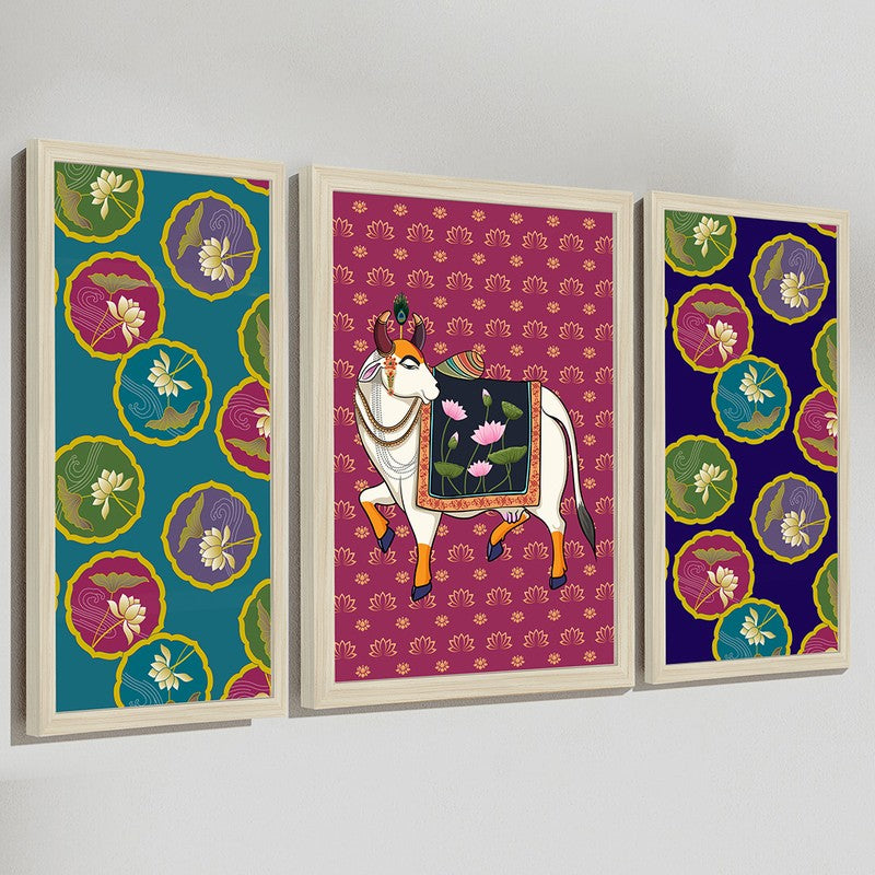 Desi Canvas Wall Art - Set of Three media 6