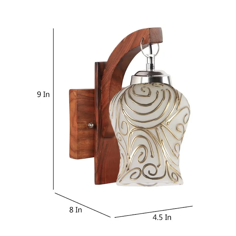 Dila Forma Mosaic Glass & Wooden Wall Lamp media 4