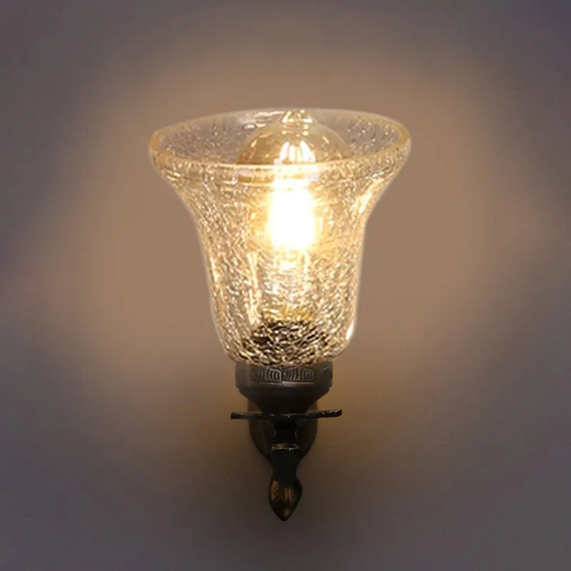 Crystal Flare Antique Base Glass  Wall Lamp media 5
