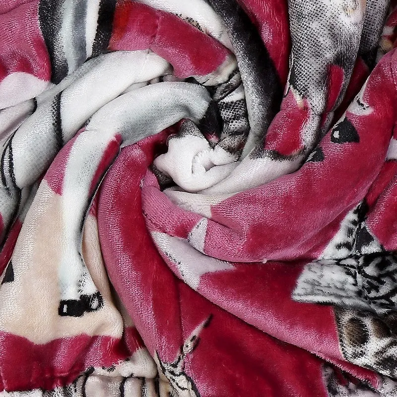 Monte Carlo Dreamy Unicorn Kids Blanket (Maroon)- 1400 GSM media 6