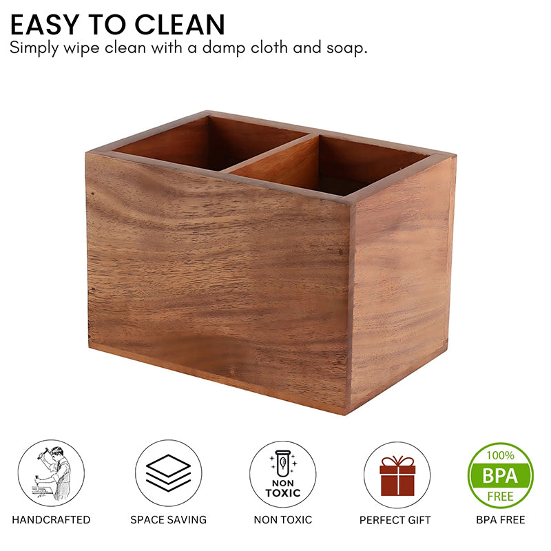 Pavone Wood Cutlery Holder media 5