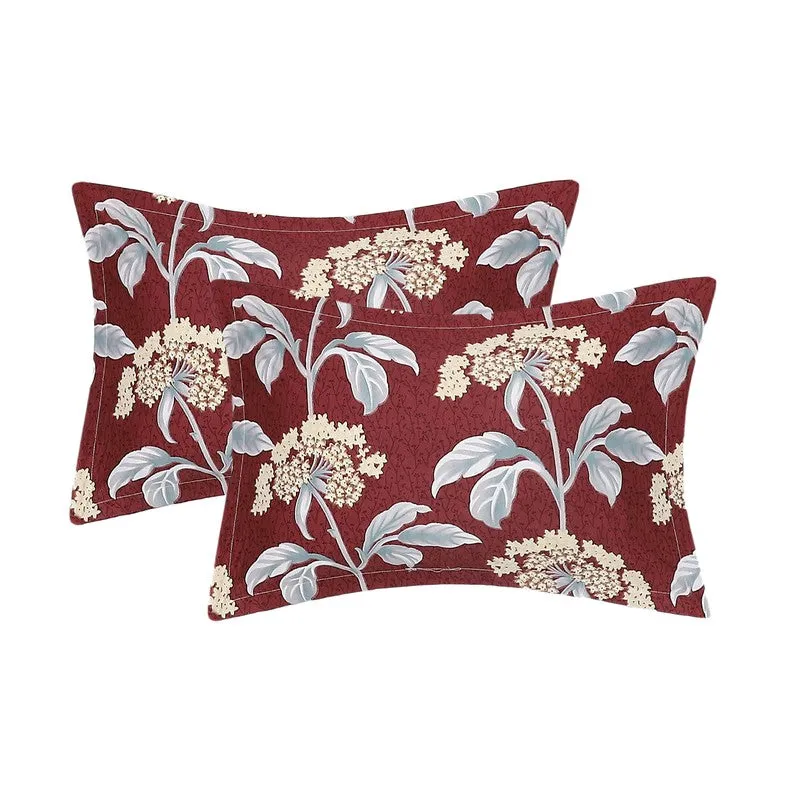 Monte Carlo Flow Garden Bedsheet (Maroon) - 120 GSM media 8