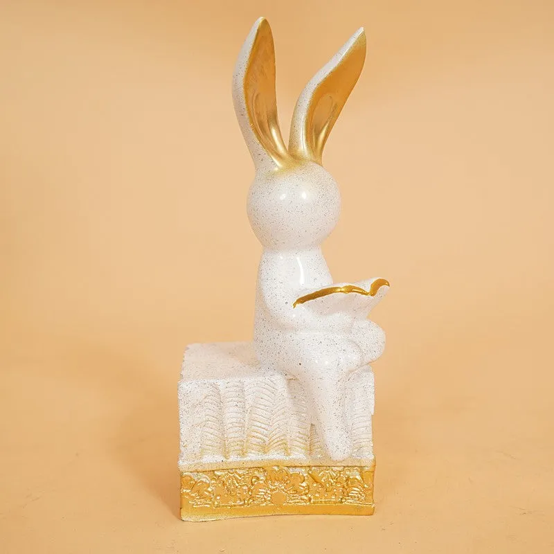 Cute Bunny with Golden Ears Figurine media 6