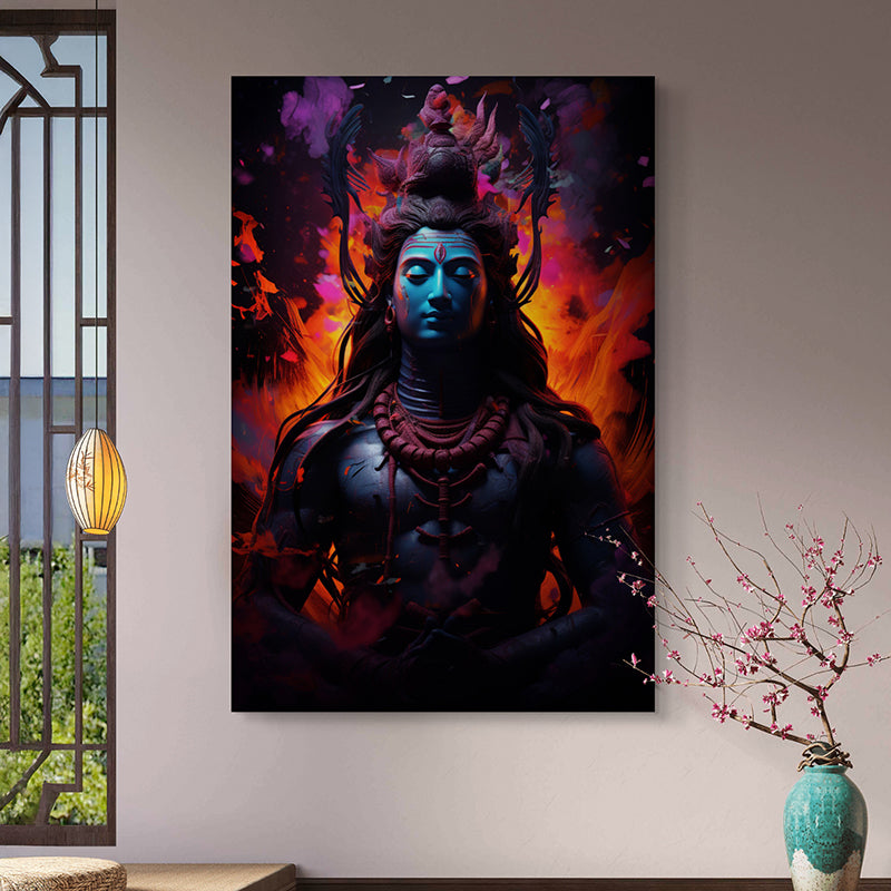 Siva In Trance Wall Painting