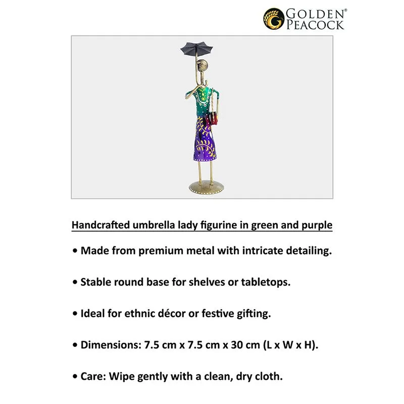 Elegant Lady Iron Showpiece - Purple,Green media 4